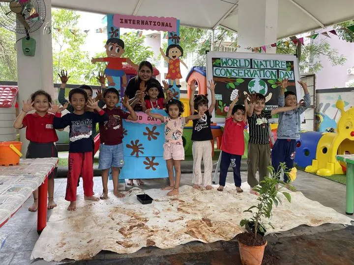 Hands in the soil with our teachers at Jigyaasa