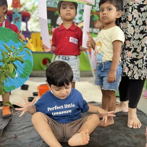 Potting plants at Jigyaasa Wakad